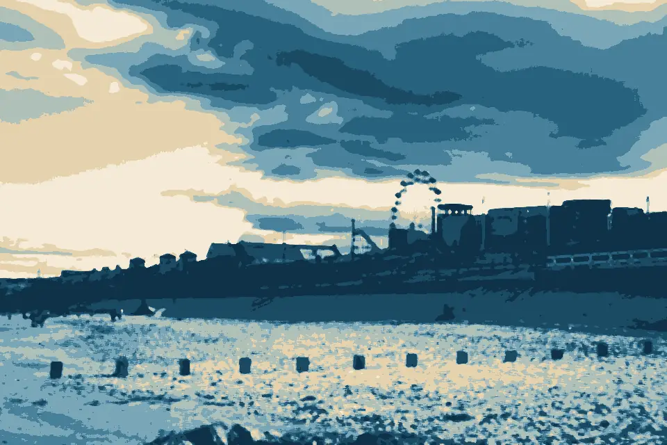 Aberdeen Beach: The Grampian Eye and Funfair from Aberdeen Beach - geograph.org.uk - 1834038