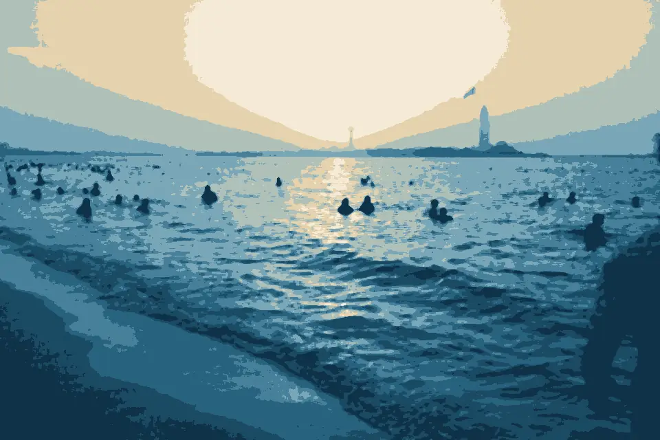 Al Sahil Beach: Evening at Corniche Beach