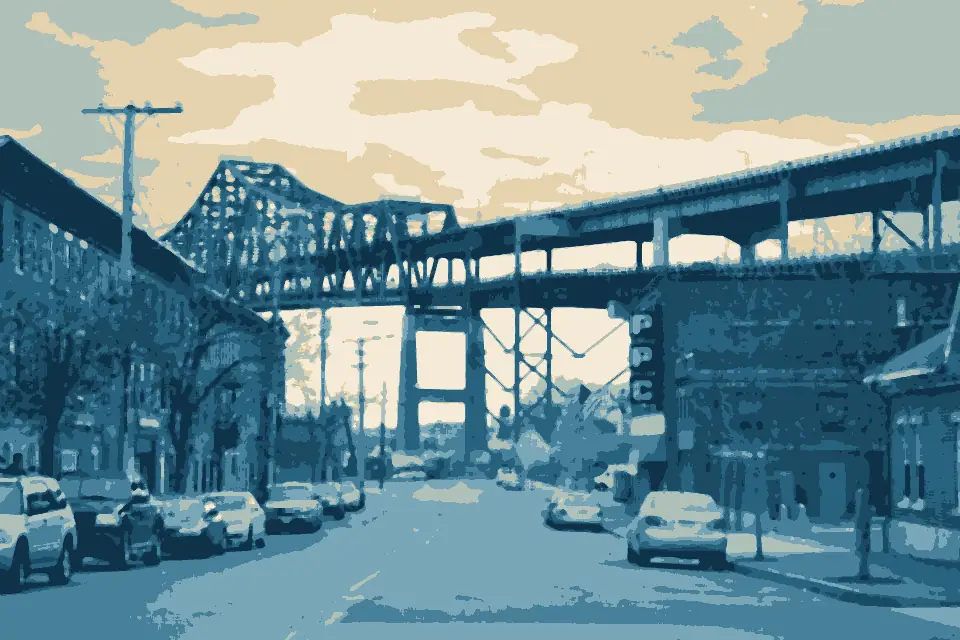 Chelsea River: Tobin Bridge from Broadway, April 2012