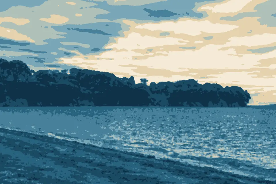 Cheltenham Beach: Takapuna Head from Cheltenham Beach