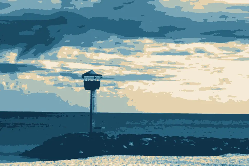 City Beach: Observation tower at City Beach, Western Australia, May 2023 03