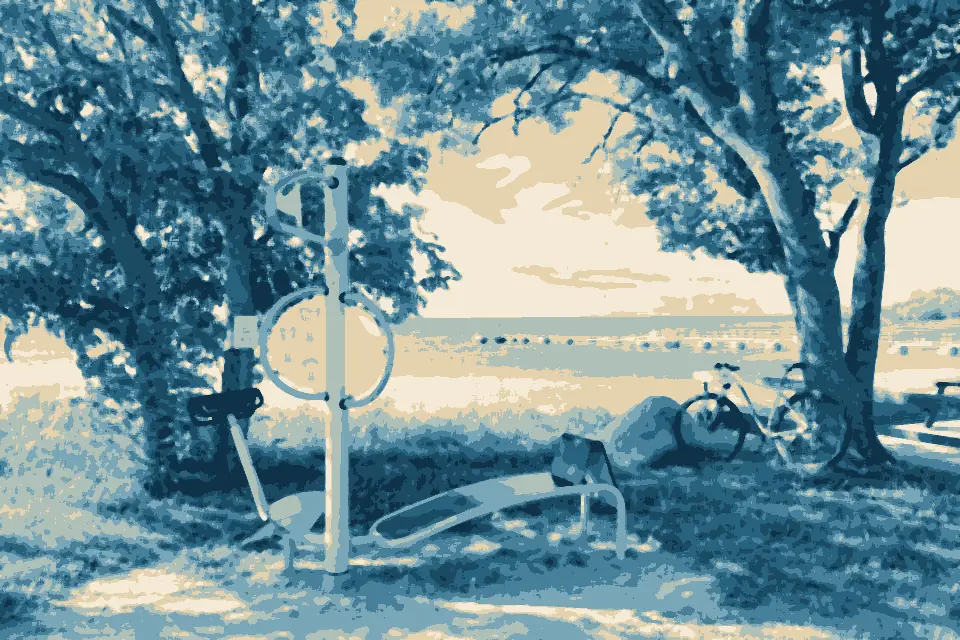 Gustavsviks strand: Utegym Gustavsvik 