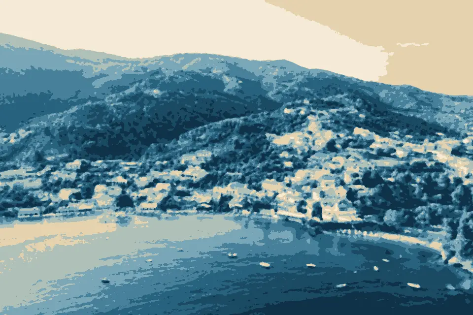 Megali Ammos: Aerial view of Megali Ammos Beach, Skiathos, Greece (51694922032)