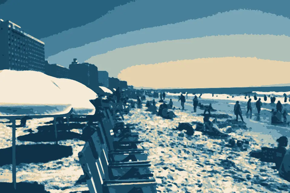 Midway Swash: Atlantic Ocean shoreline in Myrtle Beach, South Carolina