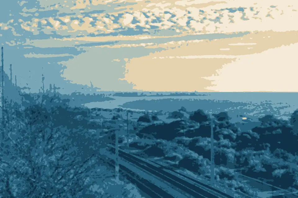 Mosman Beach: Leighton from a hill in Mosman Park