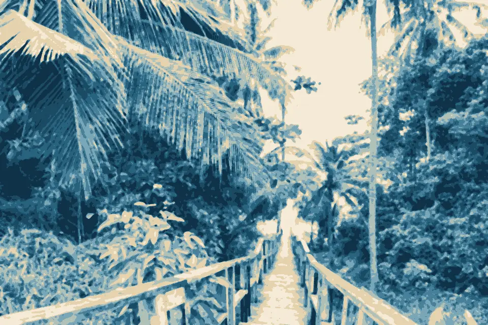 NaiThon Beach: Naithon-beach-wooden-bridge