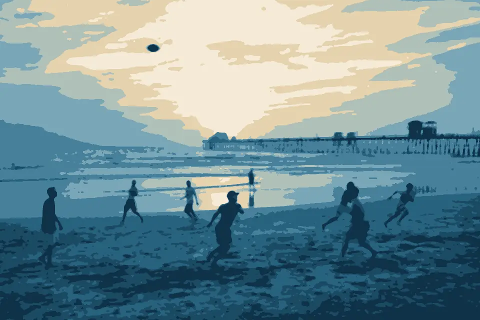 Oceanside City Beach: Football on the Beach