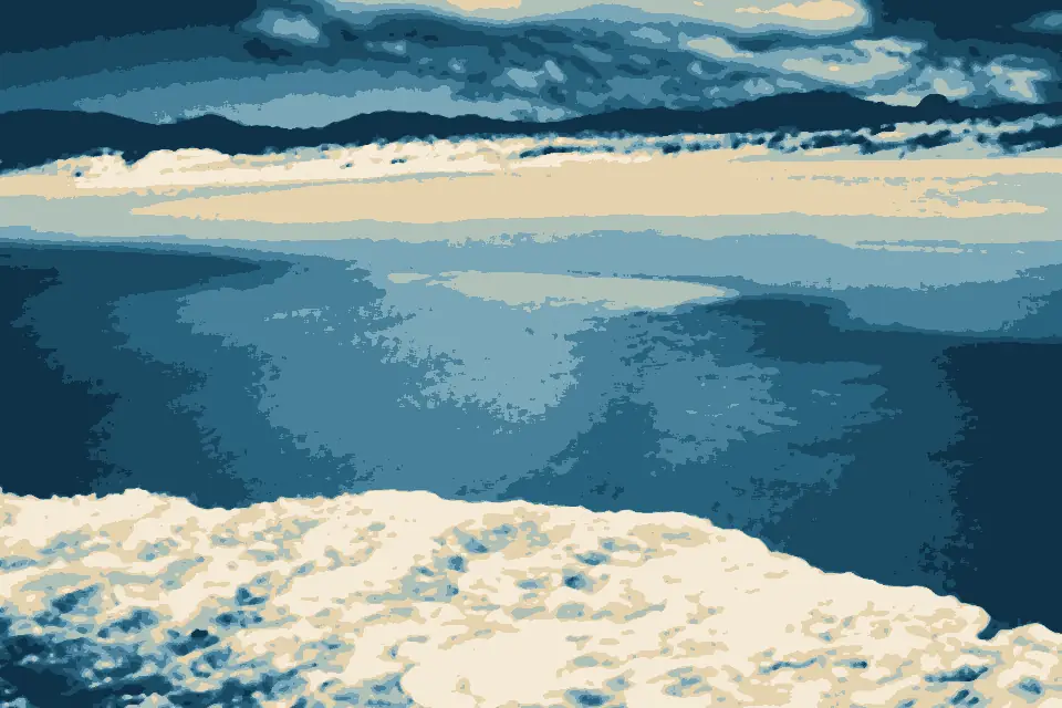 Otama Beach: Waves lapping on Otama Beach