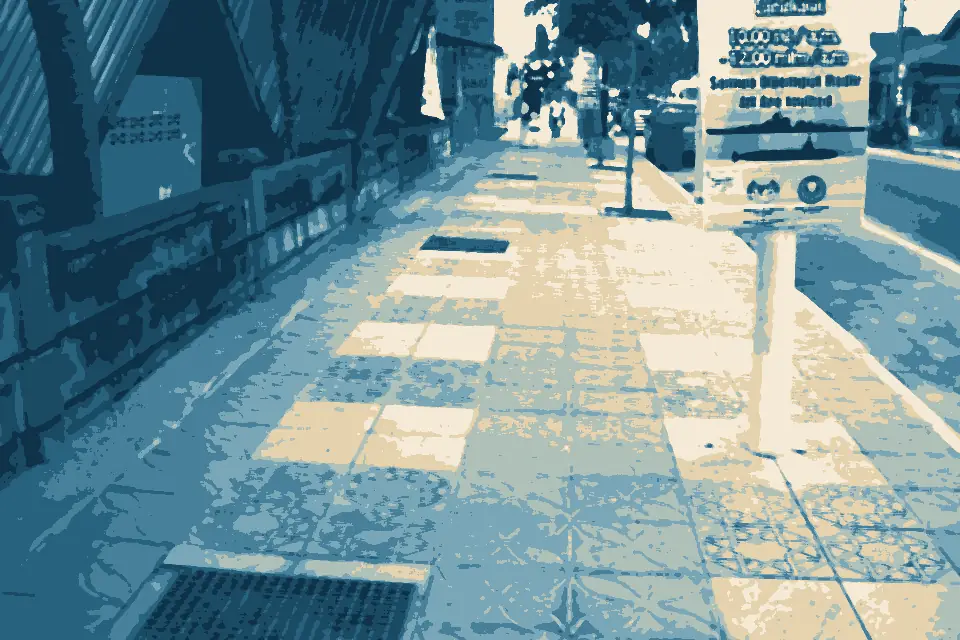 Pantai Cenang: The sidewalk of Pantai Cenang - panoramio