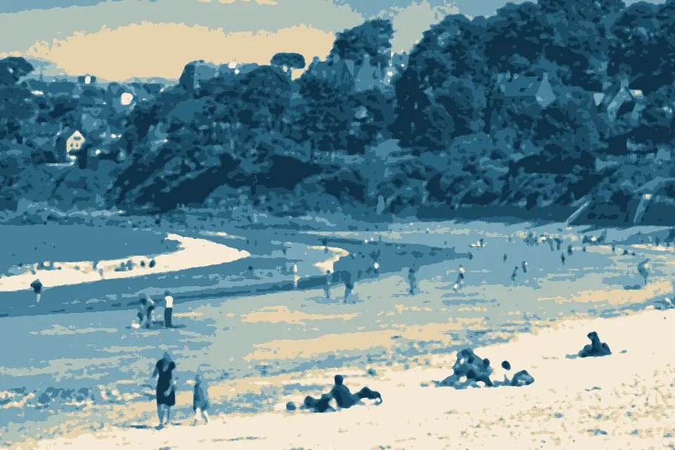 Plage de Trestraou: Beau temps
