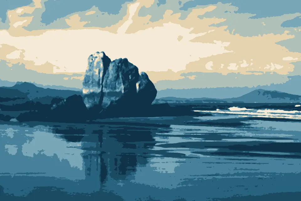 Plage d'Ilbarritz: Rocher sur la plage d'Ilbarritz