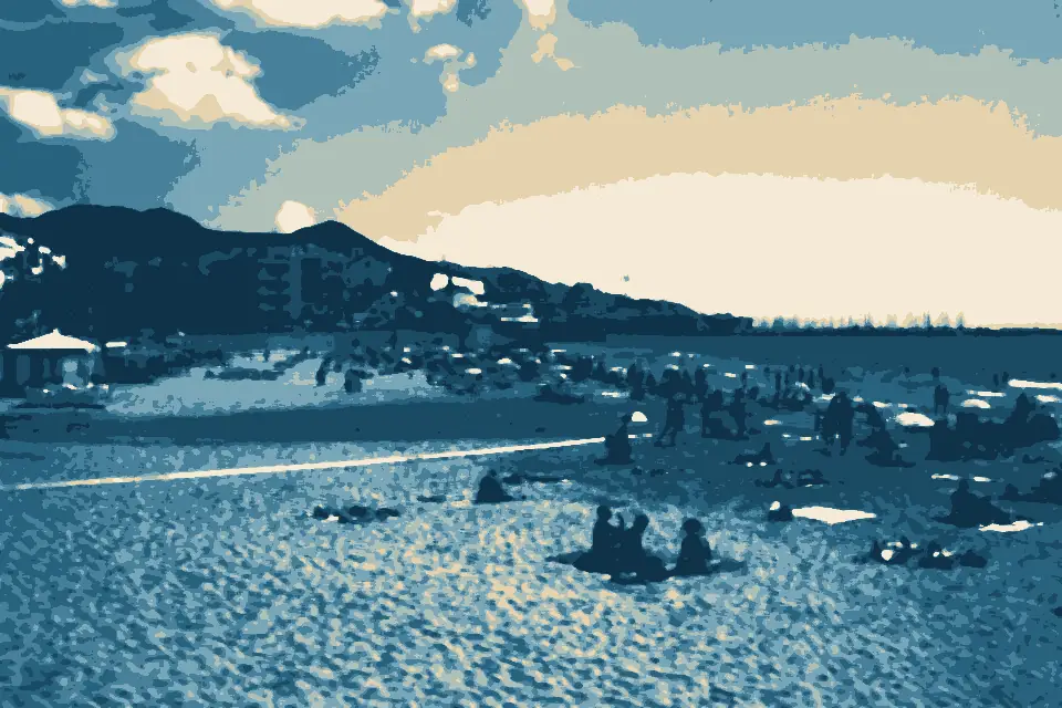 Platja de Sant Sebastià: Beach Sidges - panoramio