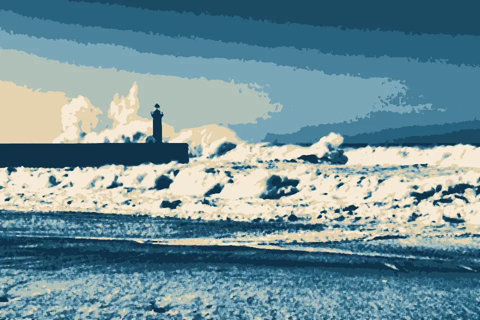 Praia do Carneiro: Surf's up at Foz do Douro beach (51707345074)