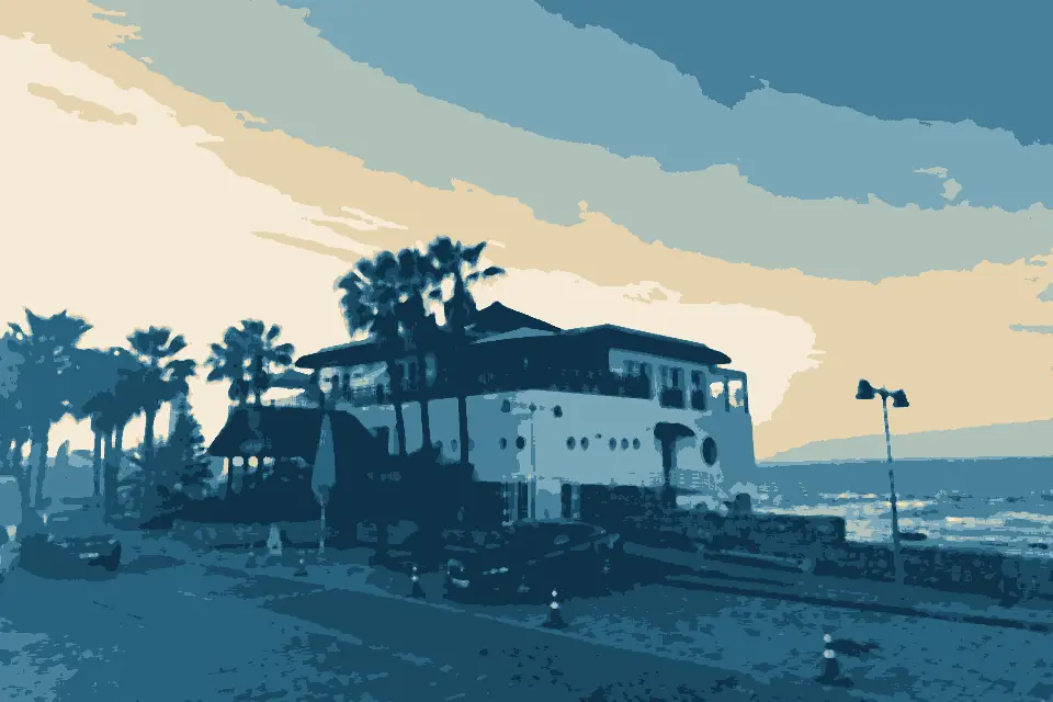 Shāţi’ ar Ribāţ: Beach club at Rabat