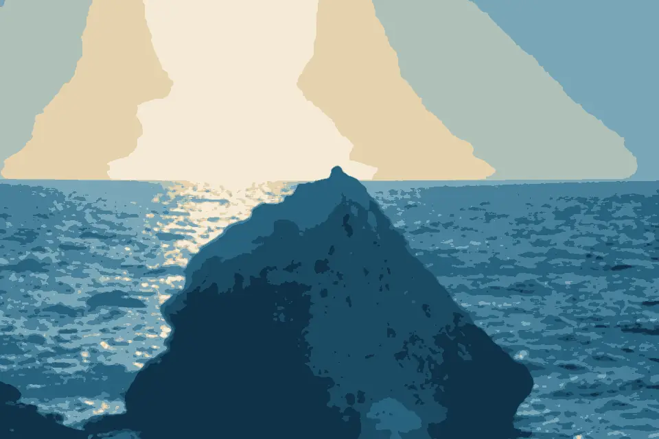 Spiaggia Forio: Harbour rock silhouette (3795639180)