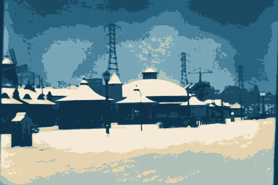 Sunnyside Beach: Sunnyside, amusement area in winter garb (27286927355)